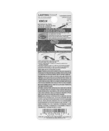 Maybelline New York Eyestudio Lasting Drama Waterproof Gel Eye Pencil - Cashmere White 0.04 oz - Buy Online on GoSupps.com