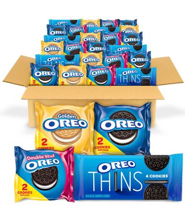 OREO Cookies Variety Pack OREO Original OREO Golden OREO Double Stuf & OREO Thins 56 Snack Packs