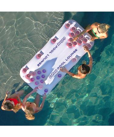 GoPong Pool Lounge Beer Pong Inflatable White Social Floating Game - Buy Online on GoSupps.com
