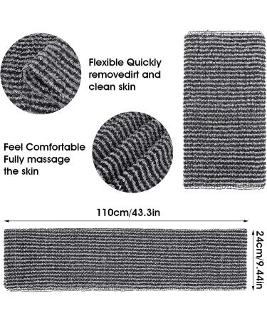 Sibba Exfoliating Body Scrubber Shower Wash | Black Loofah Net Bath Exfoliator Towel for Men and Women | Skin Care Tool - Buy Online on GoSupps.com