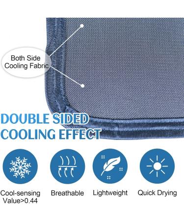 Ailemei Cooling Blanket - Double Sided Cold Effect, KingCal Size, Lightweight Breathable Blanket for Hot Sleepers - Jeans Blue, 108 x 90 - Buy Online on GoSupps.com
