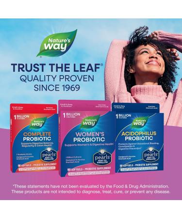 Nature's Way Women's Probiotic Pearls Supports Women's and Digestive Health* Protects Against Occasional Constipation & Bloating* 1 Billion Live Cultures 90 Softgels 90 Count (Pack of 1) Probiotic - Buy Online on GoSupps.com