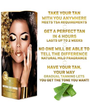 Organic Self-Tanning Lotion Travel Size (90ml) - Natural Shine for Face & Body Perfect for On-the-Go - Buy Online on GoSupps.com