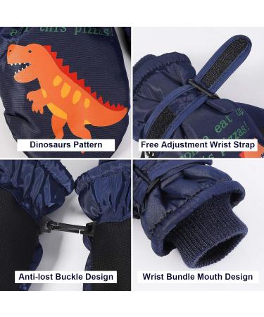 QKURT Kinder Ski Gloves - Waterproof & Windproof Snowboard Gloves for Kids (Ages 2-5) | Winter Gear for Boys & Girls - Dark Blue - Buy Online on GoSupps.com