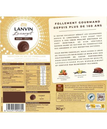 LANVIN L'Escargot - Dark Chocolate - 362 g - Buy Online on GoSupps.com