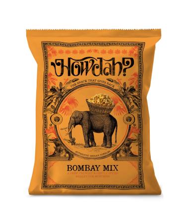 Howdah Snacks - Indian Crisps (Bombay Mix Regular Bag - Single) - Crunchy Jumble of Nuts and Lentils With Dry Exotic Spices | Natural and Vegan Ingredients | Zesty Indian Snack to Share