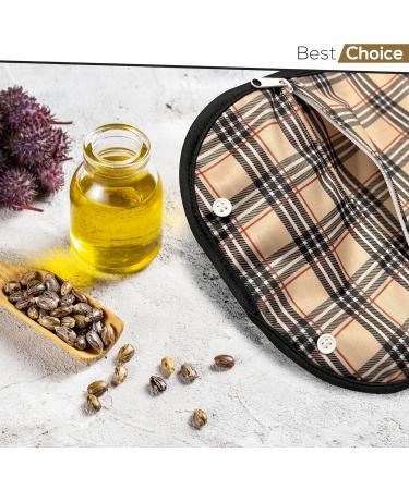Organic Castor Oil Pack Wrap | Reusable & Mess-Free | Universal Fit for Liver Detox | Adjustable Elastic Strap | Includes Plaid + Bag - (Castor Oil Not Included - Buy Online on GoSupps.com