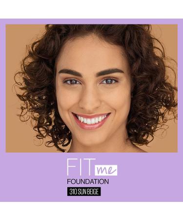 Maybelline Fit Me Dewy + Smooth Foundation 310 Sun Beige - 1 fl oz (30 ml) | Flawless Finish - Buy Online on GoSupps.com