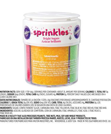 Wilton Colored Sugar Sprinkles Medley 4.4 oz - Bright Multicolored Baking Supplies - Buy Online on GoSupps.com