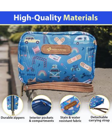 Kids Travel First Aid Kit - 130 Pc. Compact & TSA-Approved for Car, Purse, Diaper Bag, Backpack & Suitcase - Buy Online on GoSupps.com