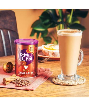 Drink Me Chai Dirty Chai Latte 200g - Colombian Arabica Coffee & Secret Chai Recipe | Just Add Water Powder - Pack of 1 - Buy Online on GoSupps.com