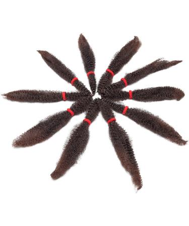 SEGO 11 Inch Afro Kinky Bulk Hair Braiding Curly Synthetic Hair Extensions For Braiding Afro Twist Hairpiece Black & Dark Auburn  - Buy Online on GoSupps.com