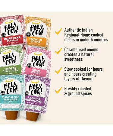 Holy Cow! Indian Curry Sauces : Delhi Tikka Masala Sauce Curry Kit (6 x 250g) Gluten Free Vegan Curry Recipe Tikka Masala Ready Meal Kit Cooking Sauce Made With Authentic Tikka Paste. Curry Gift Set - Buy Online on GoSupps.com