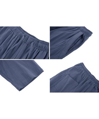Gafeng Mens Linen Harem Pants - Casual Loose Fit Beach Yoga Trousers X-Large Grey - Buy Online on GoSupps.com