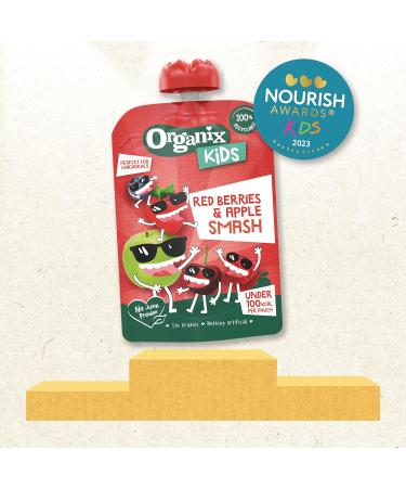 Organix Kids Red Berries & Apple Organic Smash Pouch 3+ Years 100 g (Pack of 6) - Buy Online on GoSupps.com
