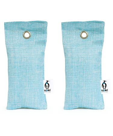 Biped Fresh!Shoe pillows with bamboo activated carbon against an outer smell - natural shoe dryer for unpleasant smelling shoes and sports bags (2x75g) odor neutralizer Z2811 (2 pieces blue) 2x blue