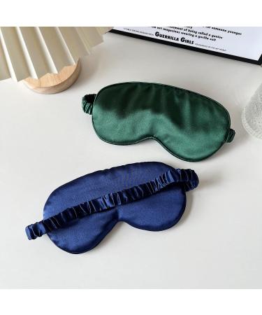 ECHOLLY Silk Sleep Eye Mask with Ear Plugs - Green Blackish Green | Comfortable Light Blocking Eye Mask for Men and Women | Ideal for Sleeping and Traveling - Buy Online on GoSupps.com