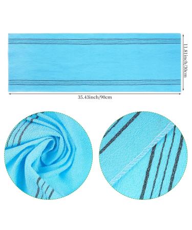 Obmwang 4 Pieces Korean Exfoliating Washcloth - Premium Long Bath Towel Skin Back Scrubber for Daily Shower & Exfoliation International Shipping Available - Buy Online on GoSupps.com