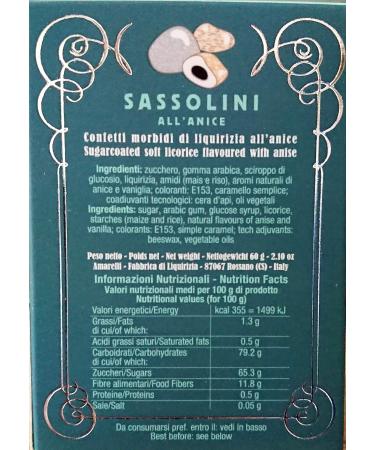 Sassolini with Anise - 4x60 gr - Liqurizia Amarelli - Buy Online on GoSupps.com