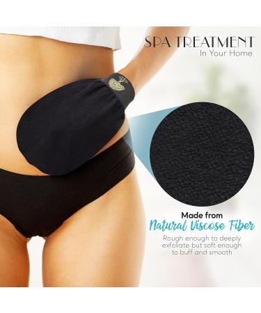 Eco-Lux Exfoliating Mitt - Deep Cleansing Body Scrub Glove for Soft Skin, Bath & Shower - Fake Tan Remover, Men & Women Skincare - Buy Online on GoSupps.com
