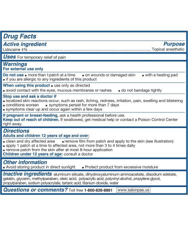 Salonpas Gel-Patch for Pain Relief 6 Count - Fast-Acting Pain Relief - Buy Online on GoSupps.com