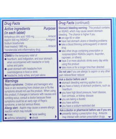 Buy Alka-Seltzer Extra Strength Tablets - Antacid & Pain Relief 24 ct - Fast International Shipping - Buy Online on GoSupps.com