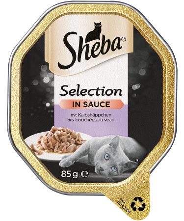 Sheba Selection in Sauce Cat food with veal bites in sauce for adult cats 22 x 85g cat food