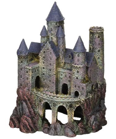 Penn-Plax Age-of-Magic Wizards Castle Aquarium Decoration  Safe for Freshwater and Saltwater Fish Tanks  Large 10"