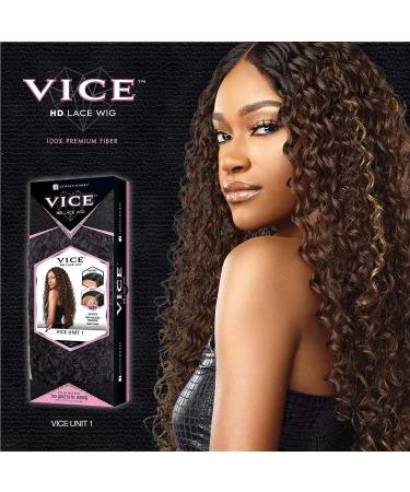 Sensationnel Vice Lace Front Wig - HD Transparent Lace, Pre-Plucked Hairline, 5 Deep Part - Vice Unit 02 (1B) - Buy Online on GoSupps.com