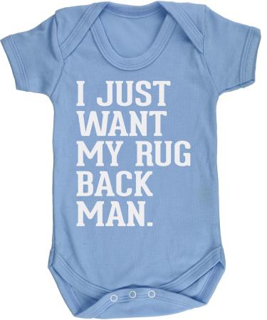 Hippowarehouse I just want my rug back man baby vest bodysuit (short sleeve) boys girls