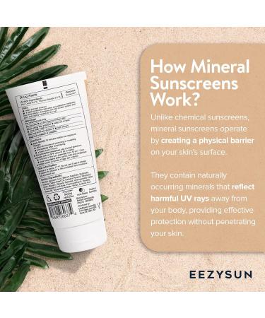 EEZYSUN Mineral SPF 50 Travel Size Sunscreen Snap Packets 10 Snap Packets (0.27 fl oz each) and 3.3 FL OZ - Buy Online on GoSupps.com