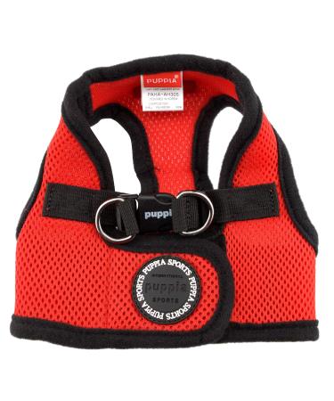 Puppia dog harness for small and medium -sized dogs - soft vest in many colors - also used as a puppy dishes - anti -anti -tanning crockery red XL XL red