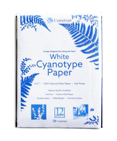 Cyanotype 5 x 7 Paper - 12 Pack (White)