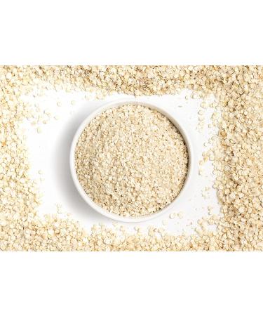 White Quinoa Flakes 1lb - Pressed Whole Grain Seeds, High Protein, Riboflavin, Raw, Kosher, Vegan - Ideal Oatmeal Substitute for Baking, Yogurt, Granola - Bulk Pack of 1 - Buy Online on GoSupps.com