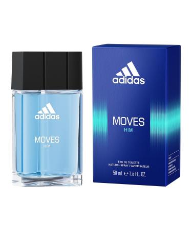 Adidas Moves for Men Eau de Toilette Spray 1.6 Fl OZ (Pack of 2) 1.6 Fl Oz (Pack of 2) Spray - Buy Online on GoSupps.com