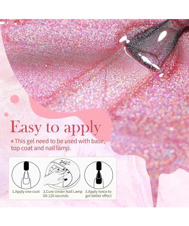 BORN PRETTY 9D Cat Magnetic Gel Nail Polish - Pink Holographic 7ML - Buy Online on GoSupps.com