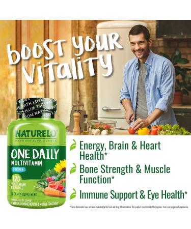 NATURELO One Daily Multivitamin for Men 120 Vegetarian Capsules One Daily Multivitamin for Women 120 Vegetarian Capsules Bundle - 4 Month Supply - Buy Online on GoSupps.com