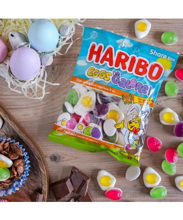 Easter Egg Gummy Sweets Multipack - Pack of 6 x 160g Fried Egg & Mini Eggs Fruit Flavour Gums with Soft Foam. Pick n Mix Sweets Bags for Easter Egg Hunt Easter Gifts for Kids with Topline Card - Buy Online on GoSupps.com