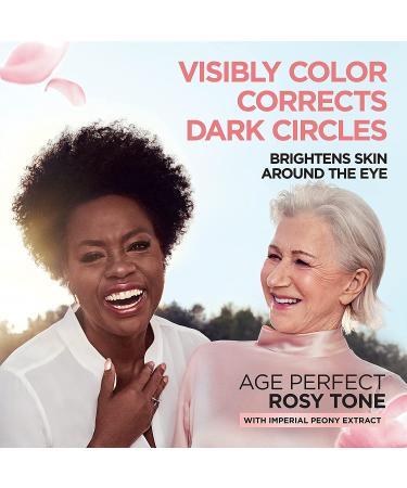 L'Oreal Paris Rosy Tone Anti-Aging Eye Cream - Dark Circle Treatment & Brightening Moisturizer for Sensitive Skin, 0.5 oz - Buy Online on GoSupps.com