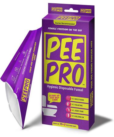 Pee Pro - Disposable Sanitary Urination Funnel | Female Stand & Pee On The Go | 30 Count Value Pack + 6 Free Units | for Public Places, Travel, Camps, Hiking, Parties - Buy Online on GoSupps.com