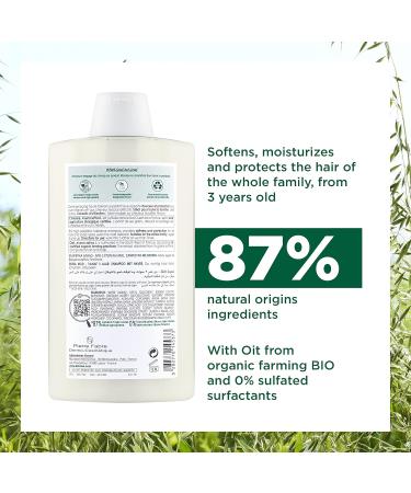 Klorane - Ultra-gentle Shampoo with Oat Milk - All hair types Suitable for the Entire Family SLS and Paraben Free - 400ml - Buy Online on GoSupps.com