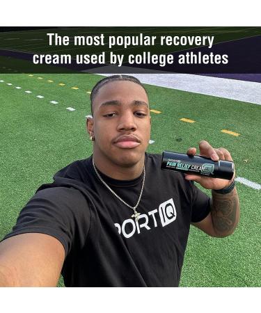 Pain Relief Gel & Muscle Relaxer Cream for Knee, Back, and Sore Muscles | Sport IQ (3.5 oz + Travel Size) - Buy Online on GoSupps.com