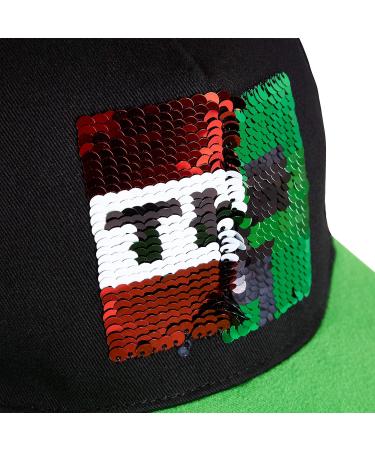 Minecraft Hat for Children | Black Pixelated Green Grid Cap with Logo | Perfect Accessories for Boys Ages 3+ - Buy Online on GoSupps.com