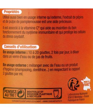 Vitavea - Grapefruit Seed Extract + Vitamin C - Boosts natural defenses - High concentration of bioflavonoids - Immunity - 200 ml - 200 days - Made in France - Buy Online on GoSupps.com