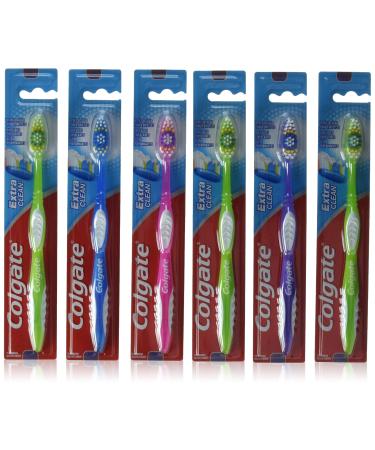 COLGATE Extra Clean Toothbrush Full Head FIRM #40 (Pack of 6)