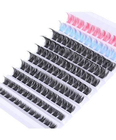 Colored Eyelash Extension Clusters 120 Pcs | CC Curl 8-16mm | 3 Colors | Wispy Volume Individual Lashes | DIY Eyelash Extensions - Buy Online on GoSupps.com