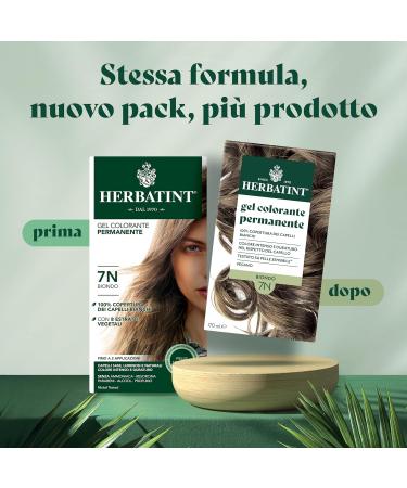  Herbatint Herbatint Permanent Hair Color Gel 7N Blonde - 170 ml | Ammonia-Free 100% Gray Coverage | For Sensitive Skin with 8 Natural Organic Extracts - Buy Online on GoSupps.com