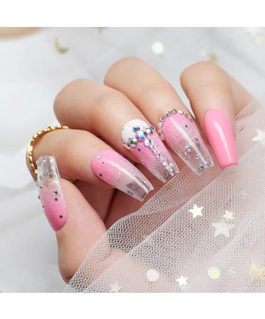 Makartt Soft Gel Nail Tips Press On Nails Set - 500 Clear Coffin Nail Tips, Glues, File, Case - Half Cover False Nails Kit - Buy Online on GoSupps.com