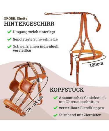 Esposita Professional Carriage Dishes for Shetty Pony & Horse - Perfect for Minishetty to XL Cold Blood in Single Brown - Buy Online on GoSupps.com