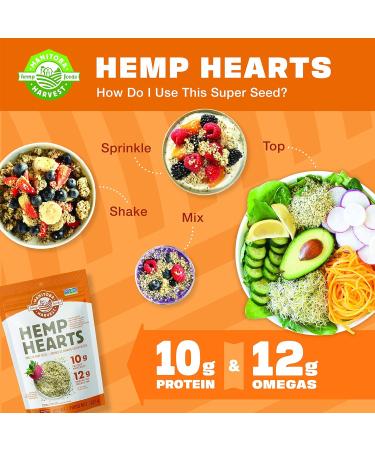 Manitoba Harvest Hemp Organic Max Protein Powder Unsweetened 454g with 20g protein and 4.5g Omegas 3/6 per Serving & Hemp Hearts 454g - Buy Online on GoSupps.com